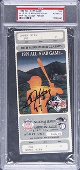 1989 All Star Game Full Ticket Signed by Bo Jackson (MVP) - PSA/DNA AUTHENTIC